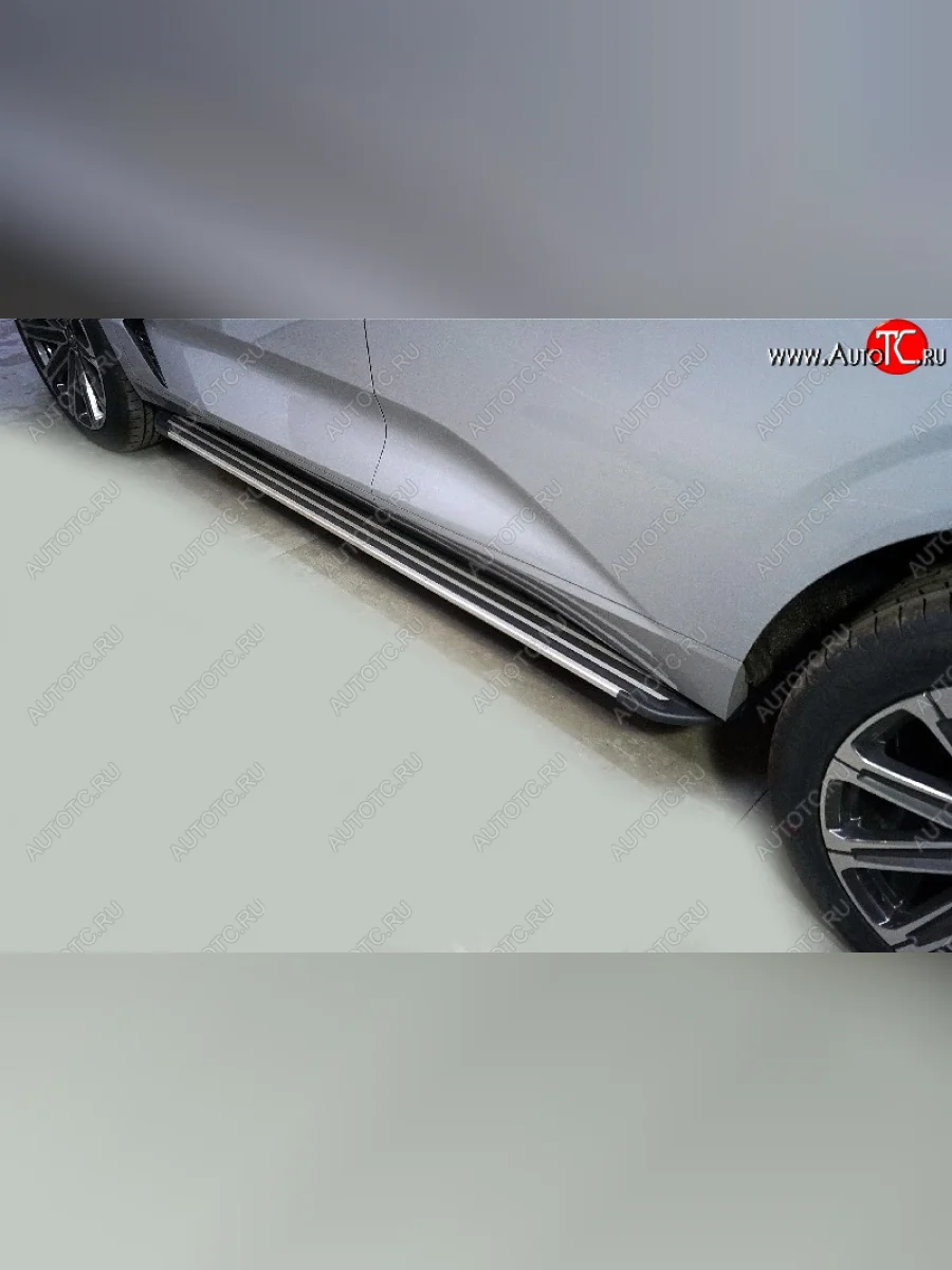 Пороги алюминиевые Slim Line ТСС Тюнинг Changan UNI-K (2020-2025) (Silver )  в Керчи Республика Крым