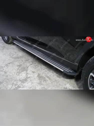 Пороги алюминиевые Slim Line ТСС Тюнинг (Silver ) GAC GS8 (2016-2023)