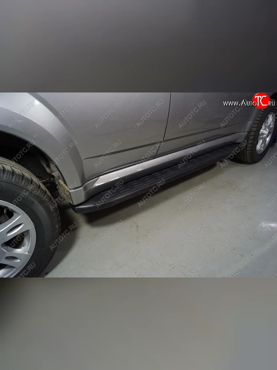 Пороги алюминиевые с пластиковой накладкой ТСС Тюнинг Haval H5 рестайлинг (2020-2023) (карбон черные)  в Воронеже Воронежской области