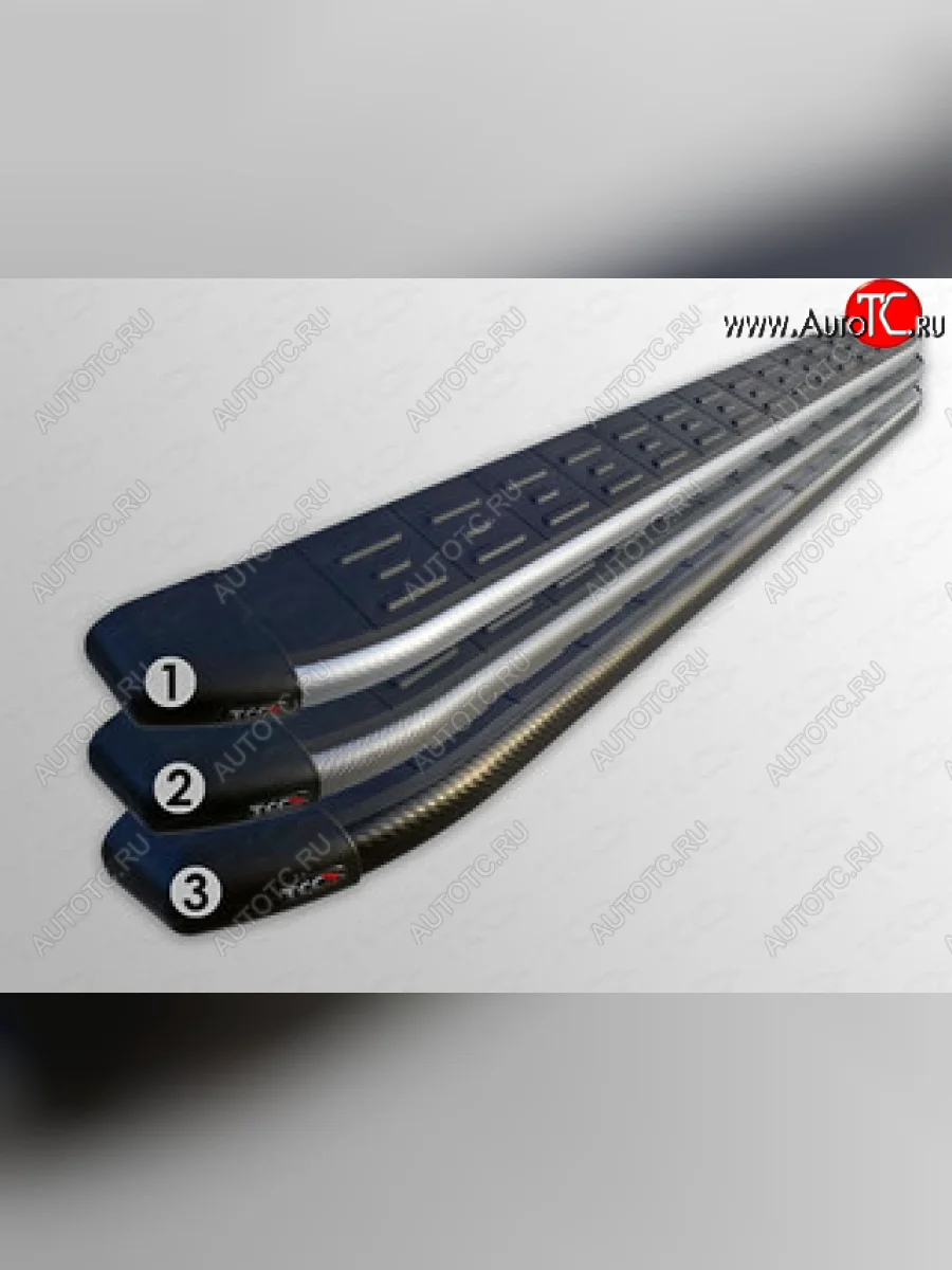 Пороги алюминиевые с пластиковой накладкой ТСС Тюнинг Jeep Wrangler JK 3 дв. дорестайлинг (2006-2010) (карбон черные)  в Керчи Республика Крым