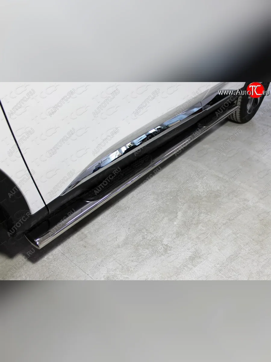 Пороги овальные с накладкой 120х60 мм Haval F7  дорестайлинг (2018-2022) (серые)  в Перми Пермском крае