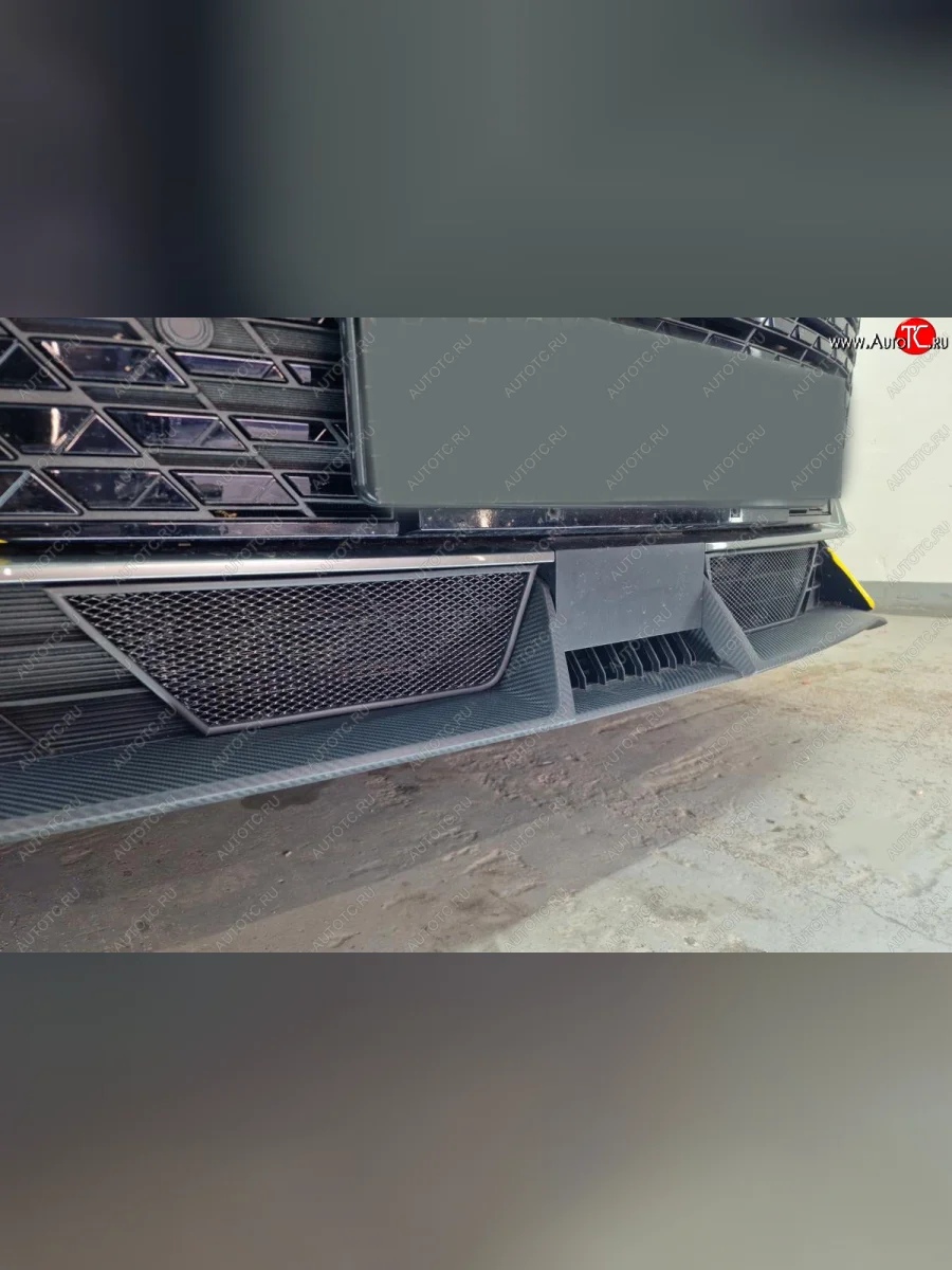 Защитная сетка в бампер (низ, 2 штуки) Стрелка 11 Changan UNI-V лифтбэк (2021-2025) (Чёрный)  в Перми Пермском крае