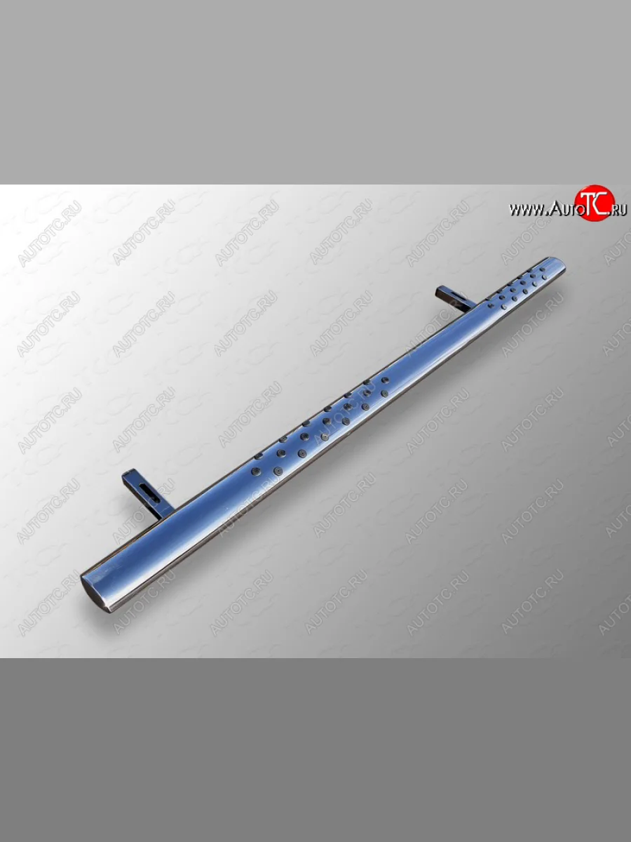 Пороги овальные с проступью 75х42 мм ТСС Тюнинг KIA Seltos SP2 дорестайлинг (2019-2022) (серые)  в Перми Пермском крае