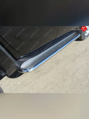 Пороги с площадкой 60,3 мм ТСС Тюнинг Mitsubishi L200 4  рестайлинг (2013-2016)