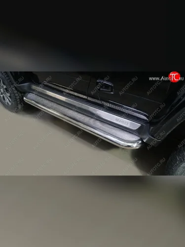 Пороги с площадкой 60,3 мм ТСС Тюнинг BAIC BJ40 Plus (2018-2023)