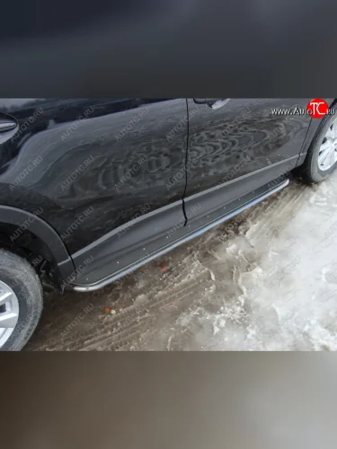 Пороги с площадкой 42,4 мм ТСС Тюнинг Mazda CX-5 KE дорестайлинг (2011-2014)