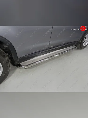 Пороги с площадкой 42,4 мм ТСС Тюнинг Mitsubishi ASX 2-ой рестайлинг (2017-2020)