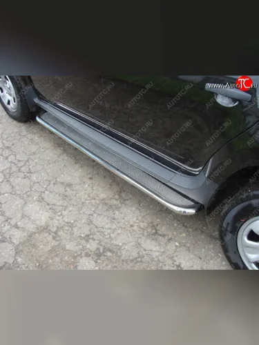 Пороги с площадкой 42,4 мм ТСС Тюнинг Renault Duster HS рестайлинг (2015-2021)