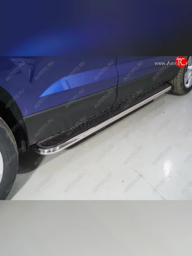 Пороги с площадкой 42,4 мм ТСС Тюнинг Skoda Karoq NU7 рестайлинг (2020-2025)