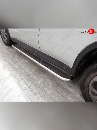 Пороги с площадкой 42,4 мм ТСС Тюнинг Suzuki Vitara LY дорестайлинг (2015-2019)