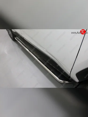 Пороги с площадкой 42,4 мм ТСС Тюнинг Toyota RAV4 XA50 5 дв. дорестайлинг (2018-2025)