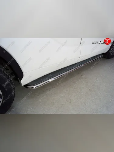 Пороги с площадкой 42,4 мм ТСС Тюнинг Toyota Highlander XU70 (2020-2025)