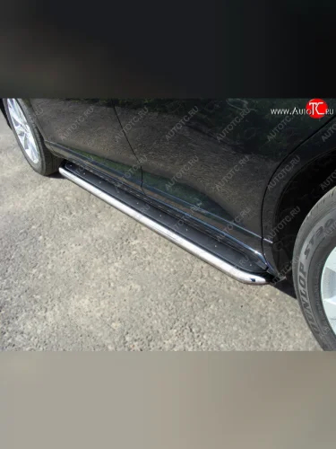 Пороги с площадкой 42,4 мм ТСС Тюнинг Toyota Venza GV10 рестайлинг (2012-2016)
