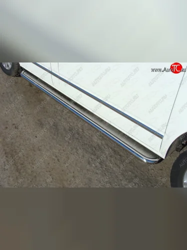 Пороги с площадкой 42,4 мм ТСС Тюнинг Volkswagen Multivan T6 дорестайлинг (2016-2019)