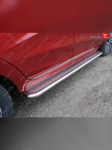 Пороги с площадкой 42,4 мм ТСС Тюнинг Лада ВАЗ XRAY (2016-2022)