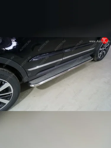 Пороги с площадкой 42,4 мм ТСС Тюнинг Changan CS55 Plus (2021-2025)