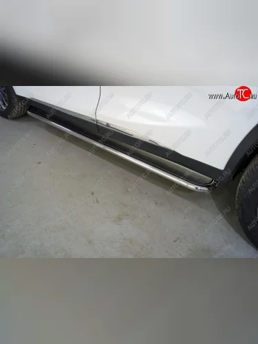 Пороги с площадкой 42,4 мм ТСС Тюнинг EXEED TXL  дорестайлинг (2020-2021)