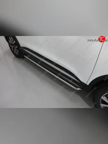 Пороги с площадкой 42,4 мм ТСС Тюнинг Chery Tiggo 7 PRO (2019-2025)