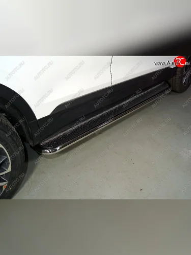 Пороги с площадкой 42,4 мм ТСС Тюнинг Geely Coolray SX11 дорестайлинг (2018-2023)