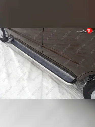 Пороги с площадкой 42,4 мм ТСС Тюнинг Geely Emgrand X7 дорестайлинг (2011-2015)