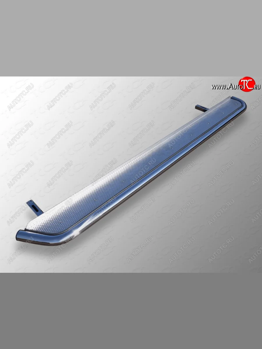 Пороги с площадкой 42,4 мм ТСС Тюнинг Geely Emgrand X7 2-ой рестайлинг (2019-2021) (нержавейка)  с доставкой в г. Пермь