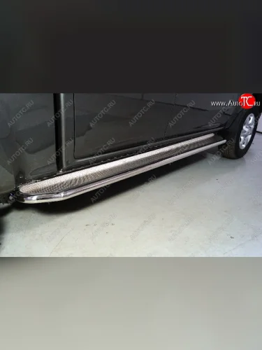 Пороги с площадкой 42,4 мм ТСС Тюнинг Great Wall Wingle 7 пикап (2018-2023)