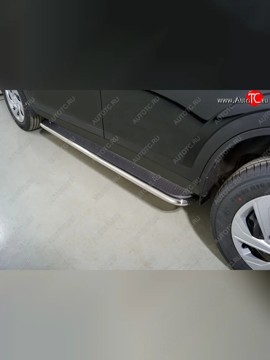 Пороги с площадкой 42,4 мм ТСС Тюнинг Haval Dargo (2022-2025) (нержавейка )  в Перми Пермском крае