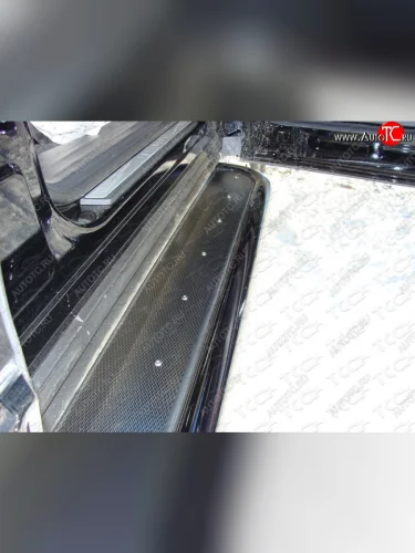 Пороги с площадкой 42,4 мм ТСС Тюнинг Hyundai Santa Fe DM дорестайлинг (2012-2016)