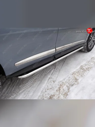 Пороги с площадкой 42,4 мм ТСС Тюнинг INFINITI QX60 L50 рестайлинг (2016-2021)