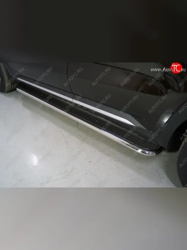 Пороги с площадкой 42,4 мм ТСС Тюнинг KIA Sorento MQ4 (2020-2022)