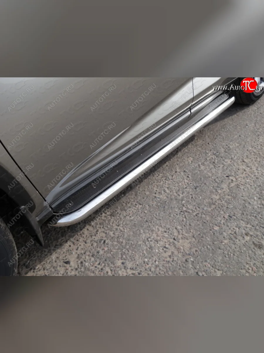 Пороги с площадкой 60,3 кроме мм кроме F-Sport ТСС Тюнинг Lexus NX200 Z10 дорестайлинг (2014-2017) (нержавейка)  в Керчи Республика Крым