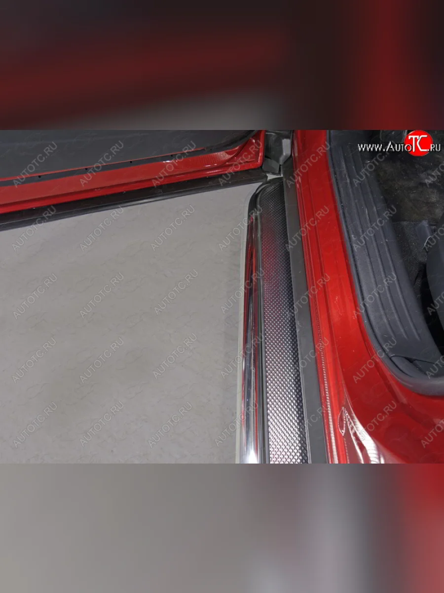 Пороги с площадкой 60,3 мм ТСС Тюнинг Mazda CX-9 TC дорестайлинг (2015-2025) (нержавейка)  с доставкой в г. Пермь