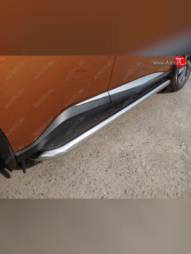 Пороги с площадкой 60,3 мм ТСС Тюнинг Nissan Murano 3 Z52 дорестайлинг (2015-2022)