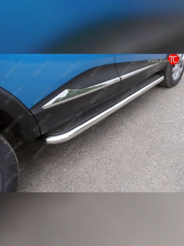 Пороги с площадкой 60,3 мм ТСС Тюнинг Renault Kaptur дорестайлинг (2016-2020)