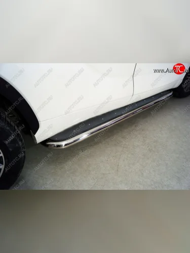 Пороги с площадкой 60,3 мм ТСС Тюнинг Toyota Highlander XU70 (2020-2025)