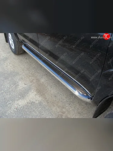 Пороги с площадкой 60,3 мм ТСС Тюнинг Toyota Hilux AN20,AN30  2-ой рестайлинг (2011-2016)