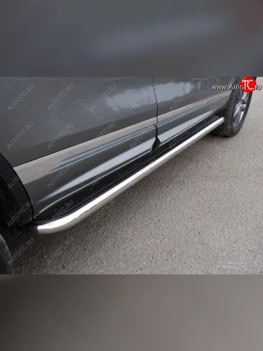 Пороги с площадкой 60,3 мм R-Line ТСС Тюнинг Volkswagen Touareg 2 NF рестайлинг (2014-2018)