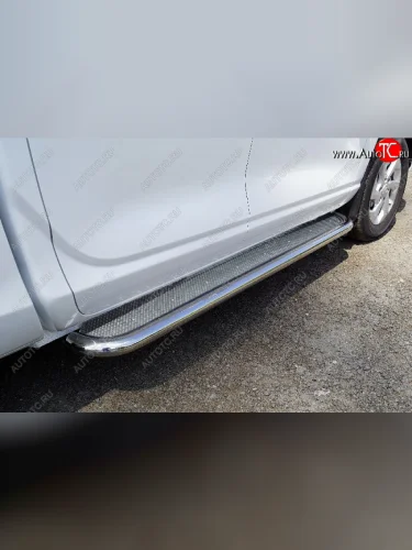 Пороги с площадкой 60,3 мм ТСС Тюнинг Great Wall Poer KingKong пикап (2021-2025)