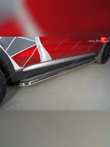 Пороги с площадкой 60,3 мм ТСС Тюнинг Changan CS75 1-ый рестайлинг (2018-2022)