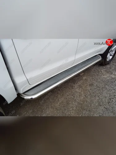 Пороги с площадкой 60,3 мм ТСС Тюнинг JAC T6 пикап (2018-2024)