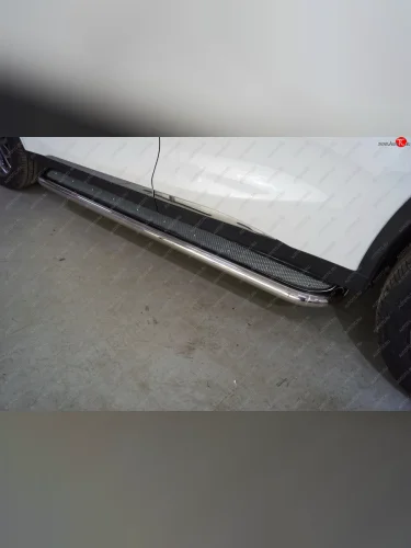 Пороги с площадкой 60,3 мм ТСС Тюнинг EXEED TXL 1-ый рестайлинг (2021-2025)