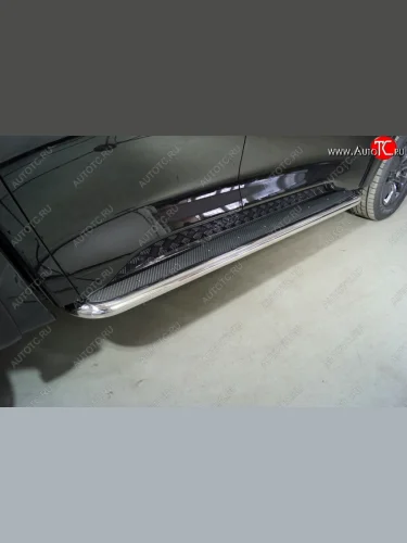 Пороги с площадкой 60,3 мм ТСС Тюнинг Great Wall Poer (2021-2025)