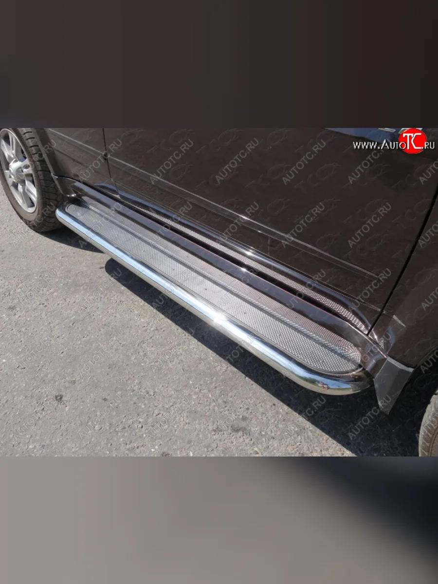  Пороги с площадкой 60,3 мм ТСС Тюнинг  Great Wall Hover H5 (2010-2017) (нержавейка)  с доставкой в г. Керчь