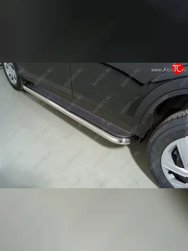 Пороги с площадкой 60,3 мм ТСС Тюнинг Haval Dargo (2022-2025)