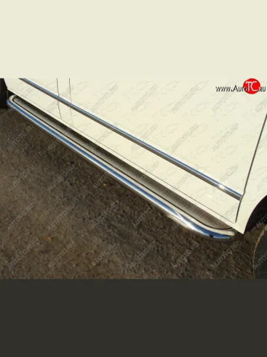 Пороги с площадкой 60,3 мм ТСС Тюнинг Hyundai Starex/Grand Starex/H1 TQ рестайлинг (2014-2018)