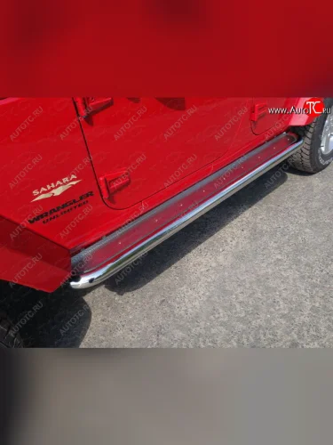Пороги с площадкой 60,3 мм ТСС Тюнинг Jeep Wrangler JK 3 дв. дорестайлинг (2006-2010)