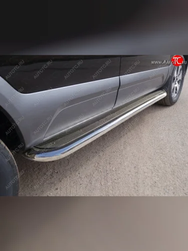 Пороги с площадкой 60,3 мм ТСС Тюнинг KIA Mohave HM рестайлинг (2017-2020)