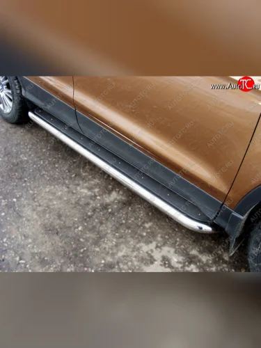 Пороги с площадкой 60,3 мм ТСС Тюнинг Ford Kuga 2 дорестайлинг (2013-2016)