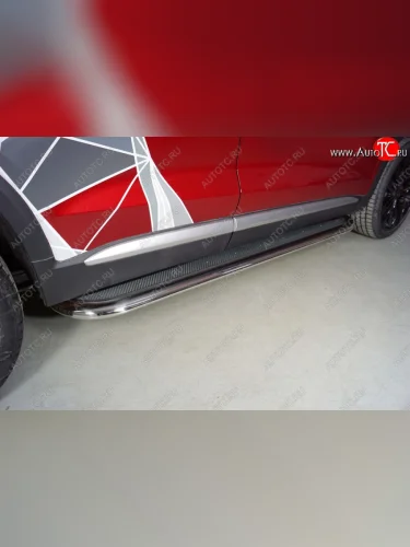 Пороги с площадкой 75х42 мм ТСС Тюнинг Changan CS75 1-ый рестайлинг (2018-2022)