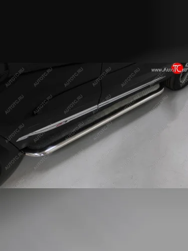 Пороги с площадкой 75х42 мм ТСС Тюнинг Changan CS75 1-ый рестайлинг (2018-2022)